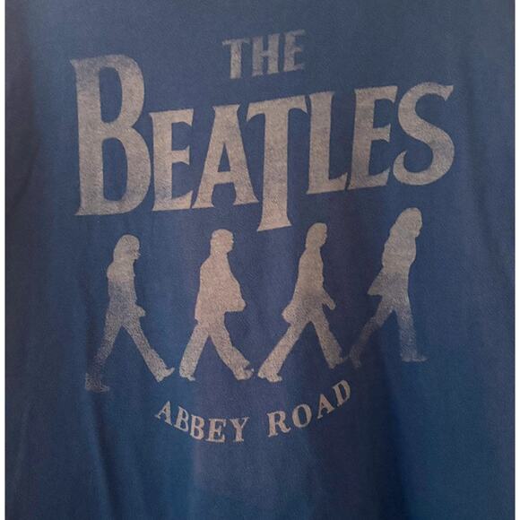 Vintage, Beatles Blue T-shirt Beatle Silhouettes Graphic Gray Unisex XL - Picture 2 of 6